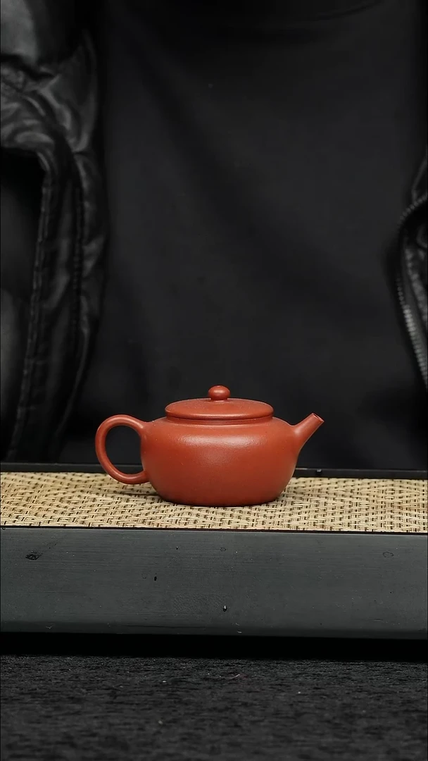 茶壶紫砂五堂 朱泥石鼓-陈仓石鼓