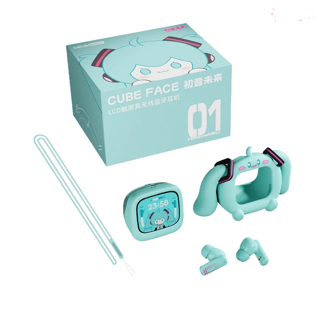 【bilibili现货】初音未来CUBE FACE  LCD触屏真无线蓝牙耳机DB
