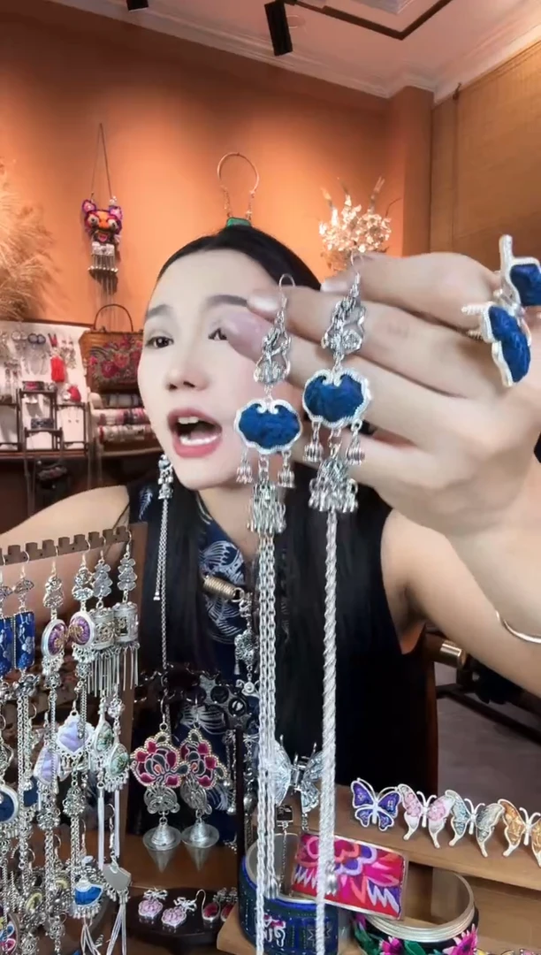 刺绣纯手工民族风耳环