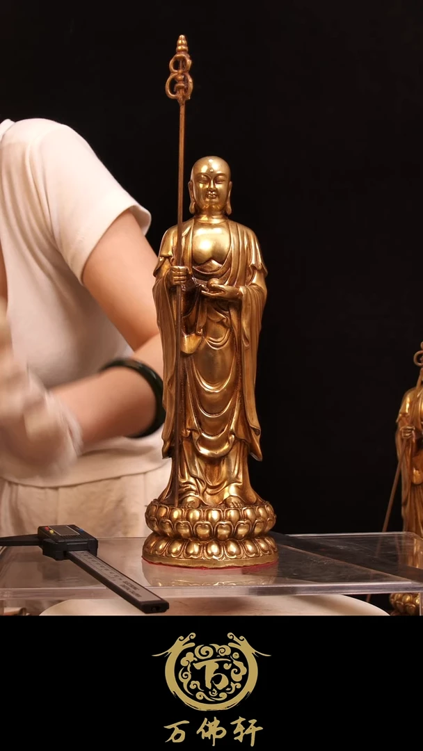 铜器摆件地藏36高6666