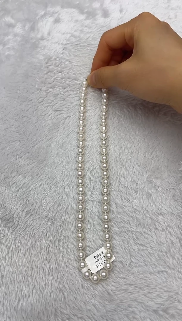 海水珍珠银S925镶嵌项链AK7.5-8mm