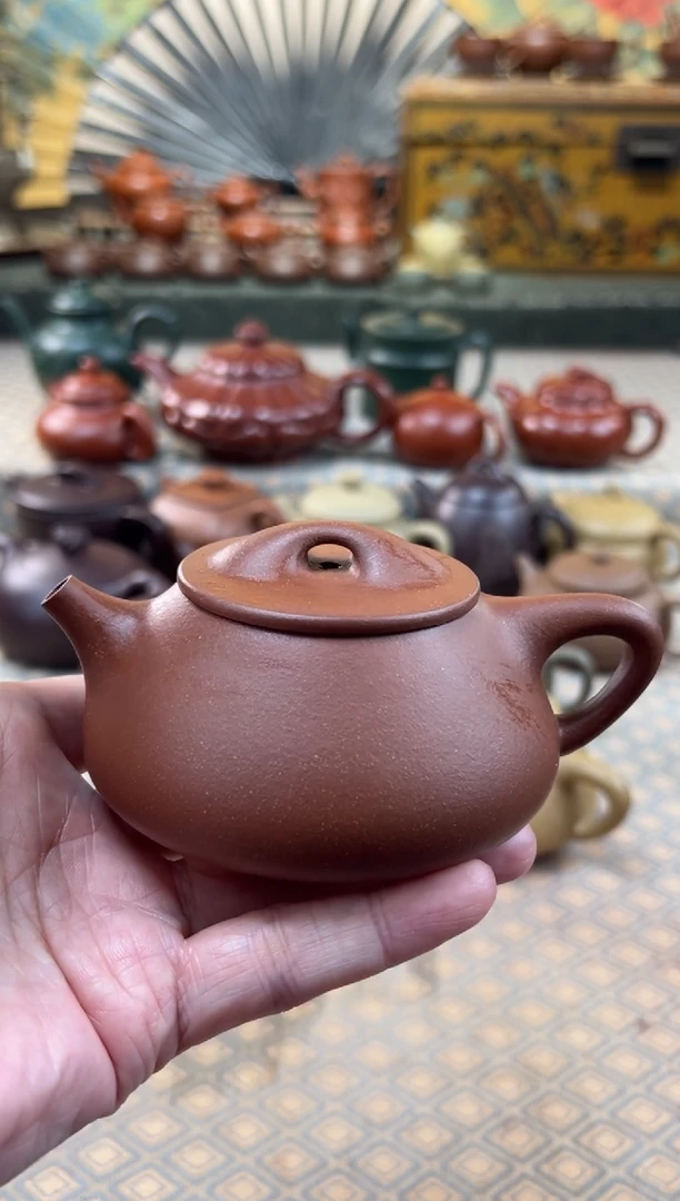 茶壶紫砂降坡泥满瓢壶200CC