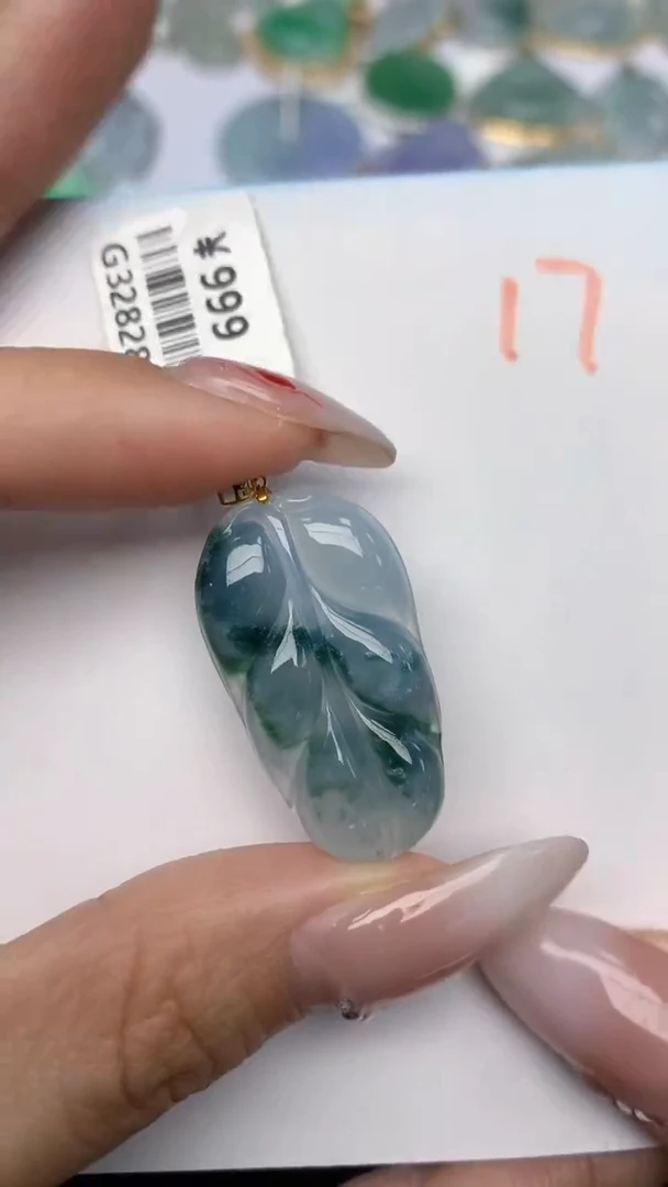 【闪购商品】翡翠颈饰18K金镶嵌天然翡翠a货