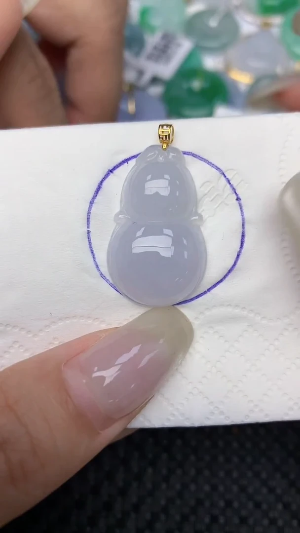 翡翠18K金镶嵌颈饰天然缅甸翡翠a货百元以上9元证书费自理