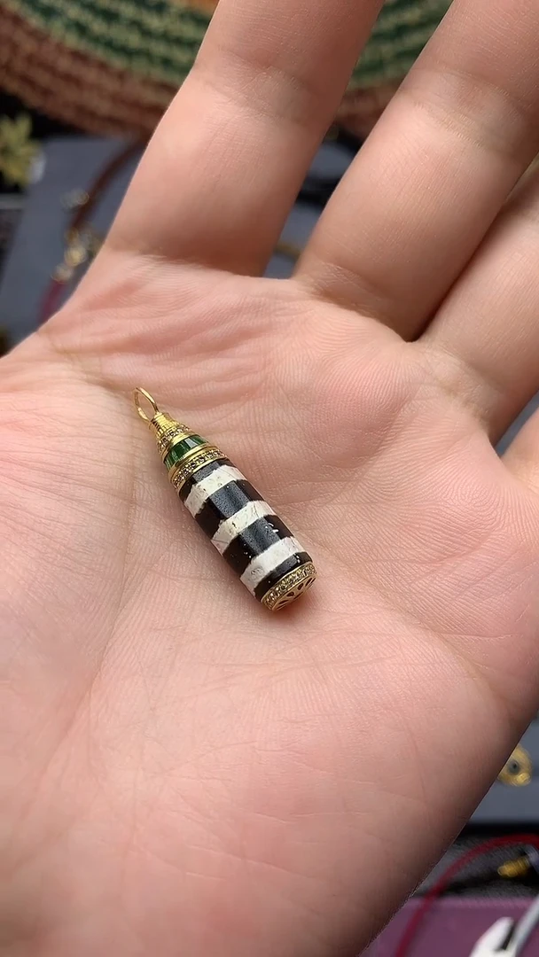 玛瑙/玉髓单珠18K金镶嵌Z*25060150666