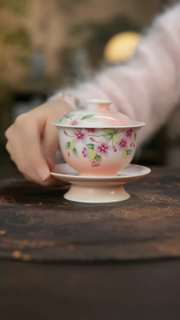 景德镇陶瓷杯碗柴烧多人