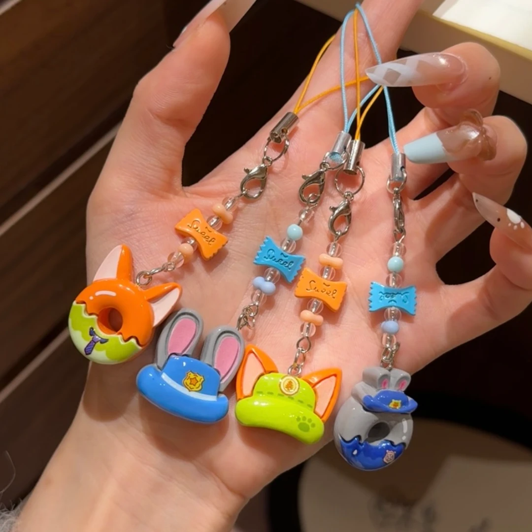 卡通疯狂动物城朱迪尼克挂件少女包包糖果挂件手机绳情侣挂饰礼物