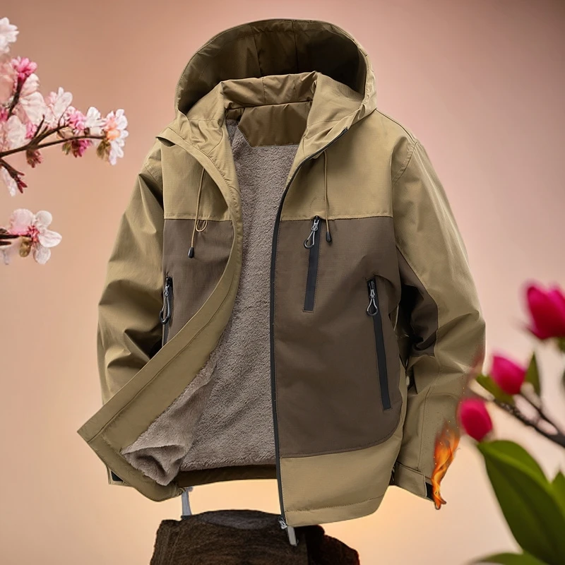 【秋装上线】秋季新款潮牌宽松休闲百搭工装男高档夹克连帽外套男士