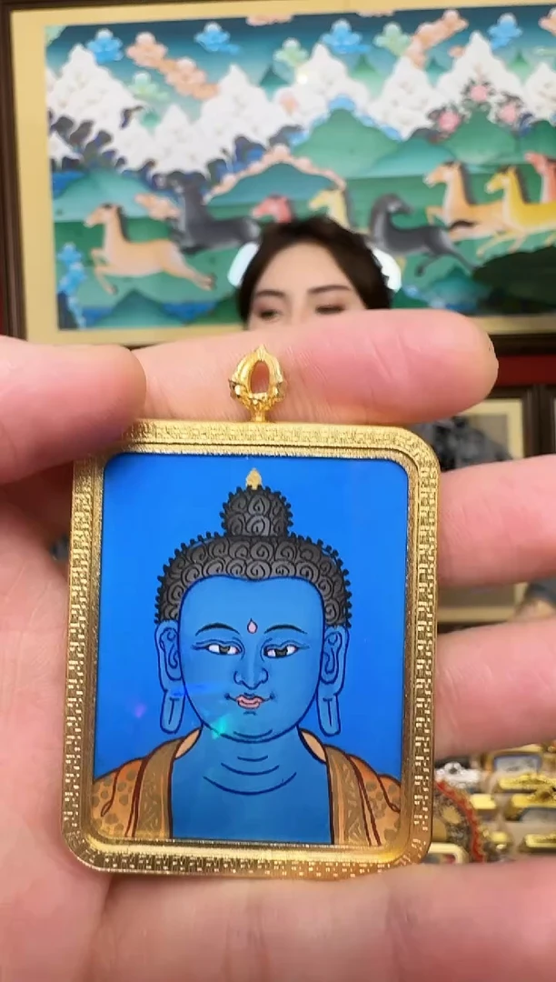 吊坠药老师-热贡纯手绘周毛