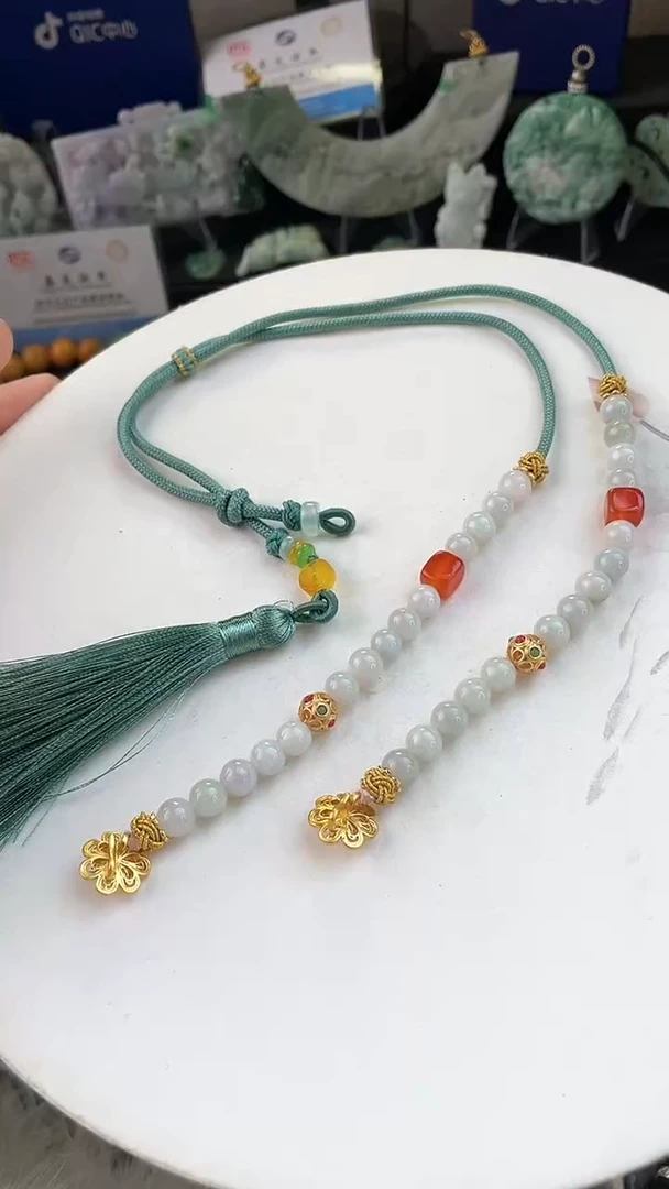 未镶嵌手链翡翠双勾可调节珠链