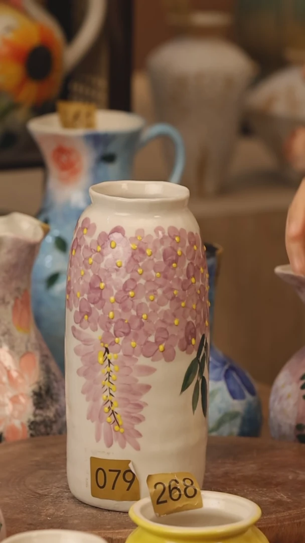 陶瓷079景德镇设计师手作花器摆件侘寂风