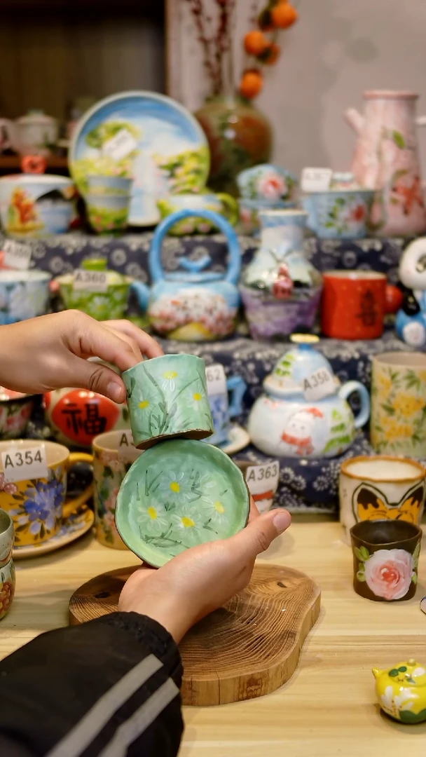 瓷片景德镇手绘釉下彩陶瓷