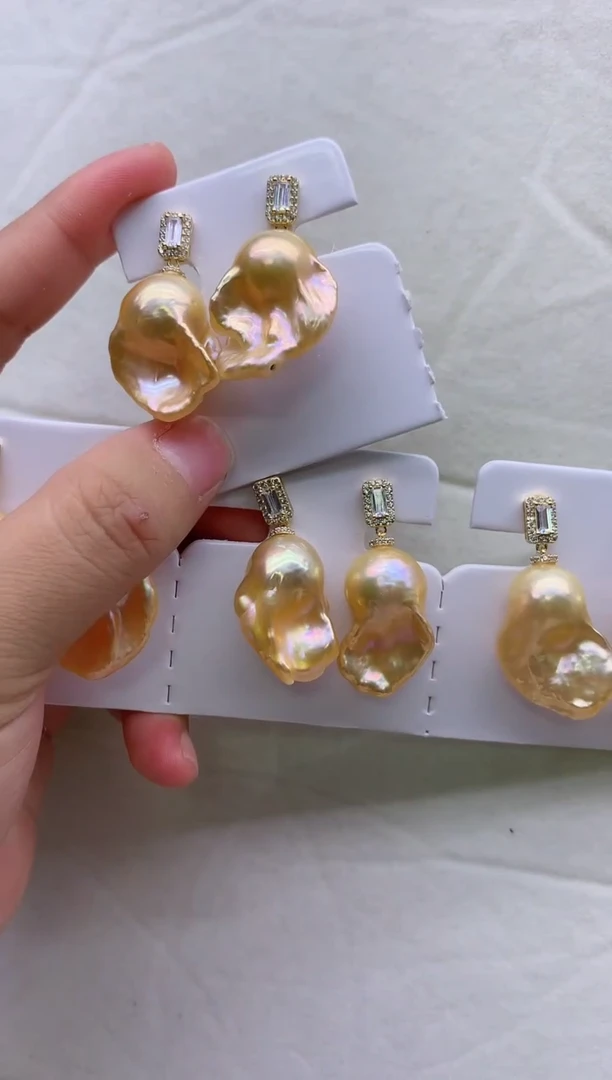 【闪购商品】淡水珍珠耳饰银S925镶嵌多发其一