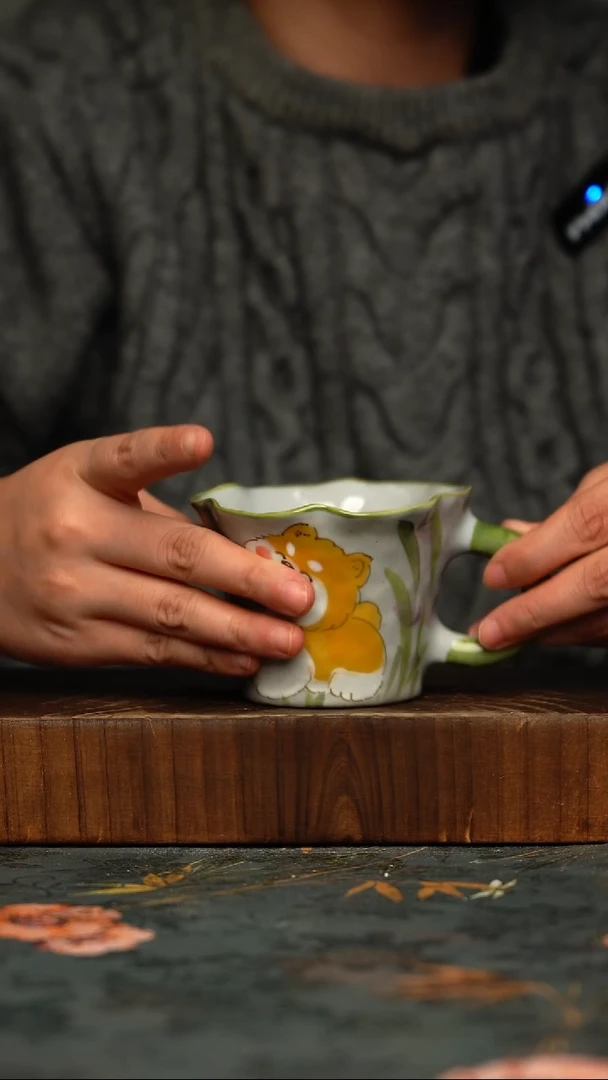 瓷片釉下彩手工手绘同款陶器