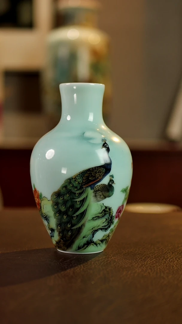 摆件景德镇陶东方艺术作品花瓶摆件瓷板画