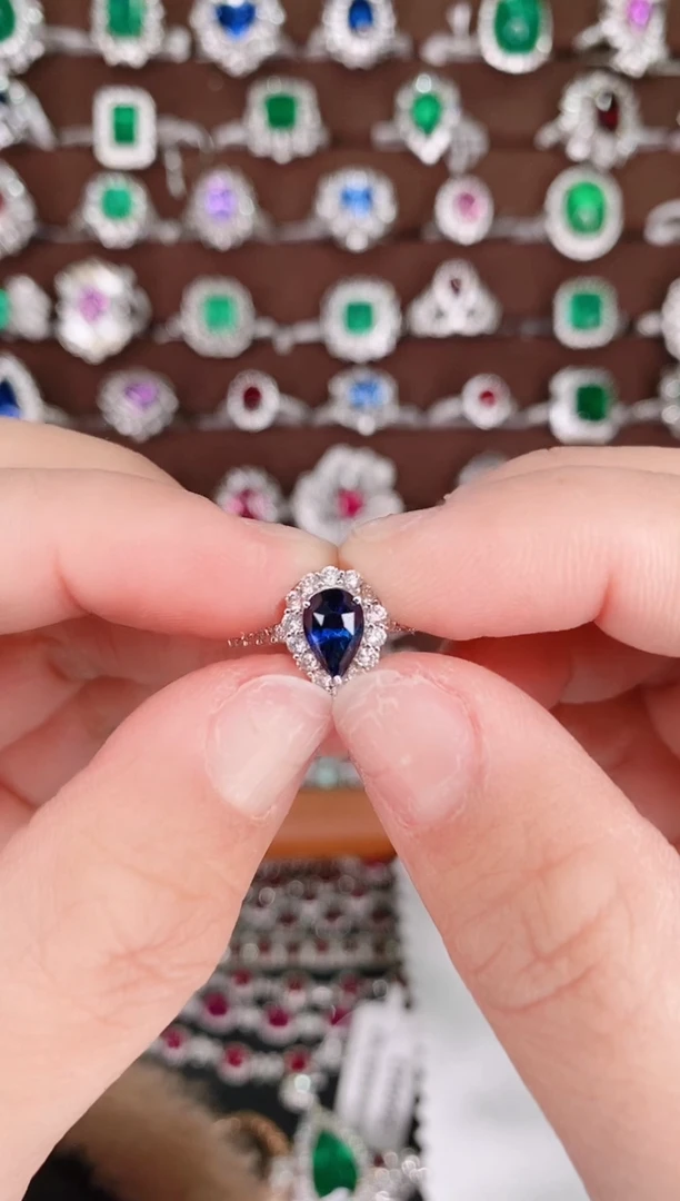 【闪购商品】蓝宝石18K金戒指18K金镶嵌1