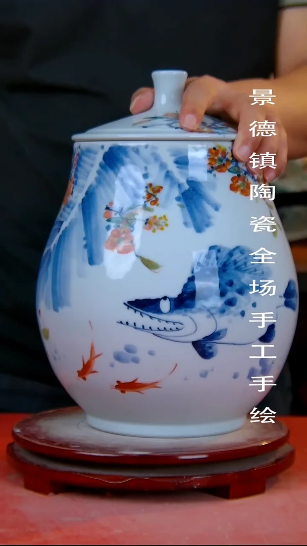 摆件手景德镇陶瓷 全场手工绘10