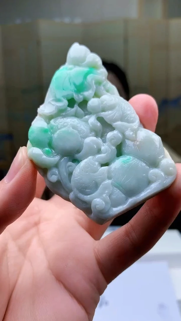 【闪购商品】定制翡翠未镶嵌0405bb-毛货挂件29