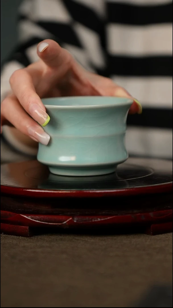 全品 竹节杯 支钉烧 带底款