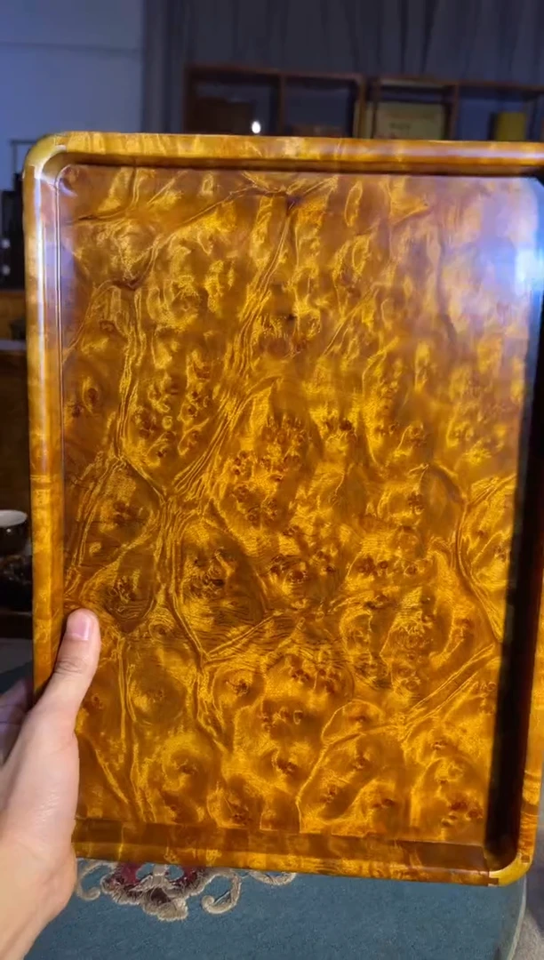 乌木类成套家具大号瘤疤茶盘 29