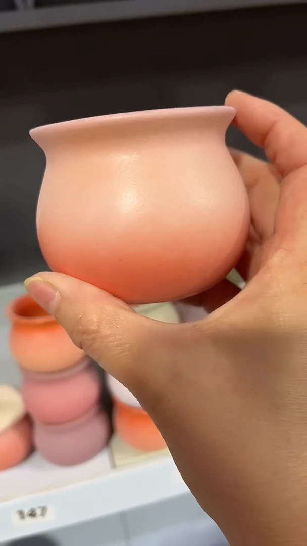 麦饭石粗陶多肉花盆6*6