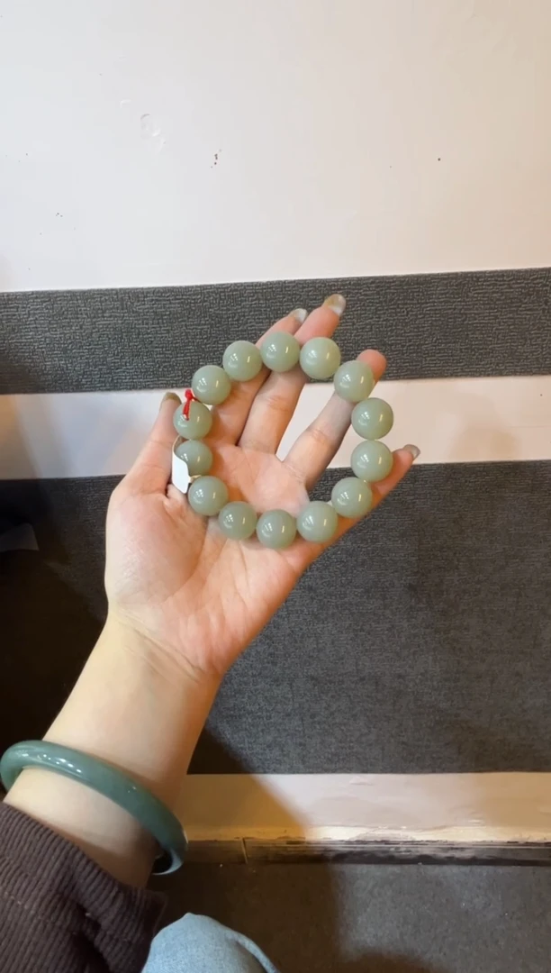 未镶嵌手串和田玉且末近矿高清白手串（产地直发）