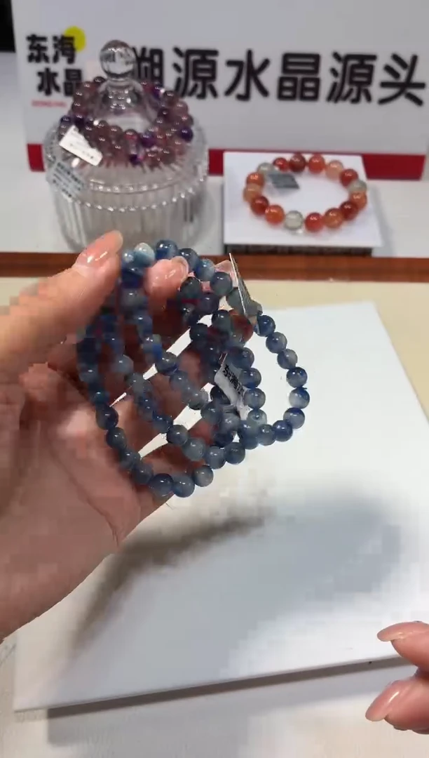 手链蓝宝石未镶嵌7.5-8m蓝晶石手链多样性发一