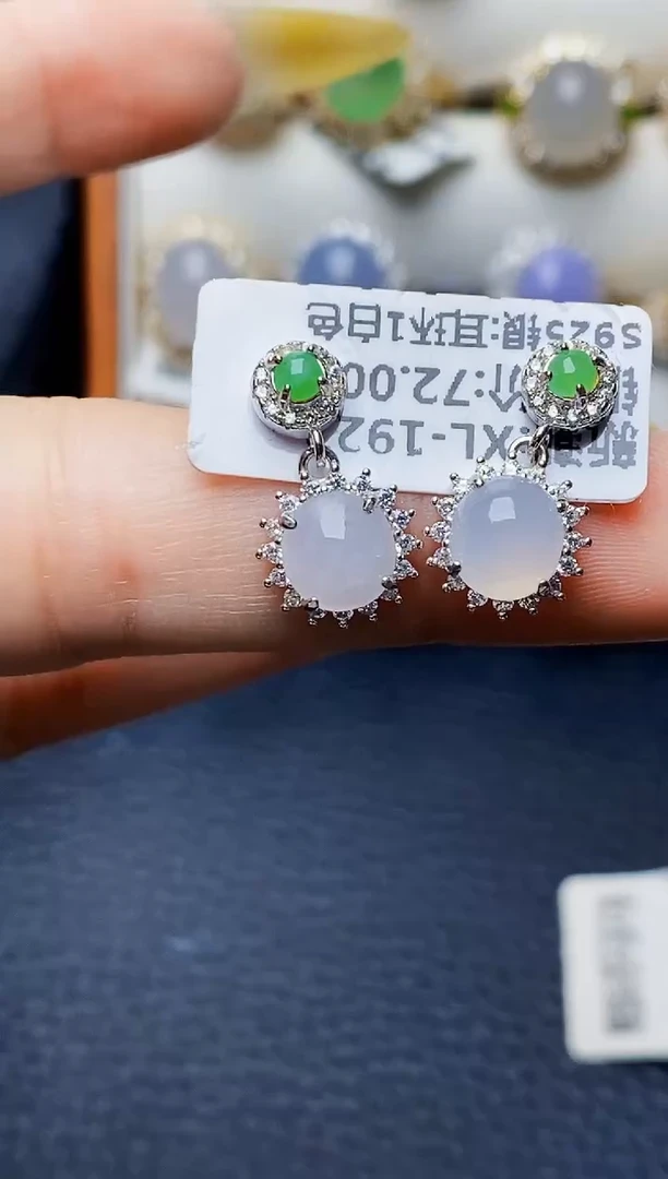 银S925镶嵌戒指翡翠7030