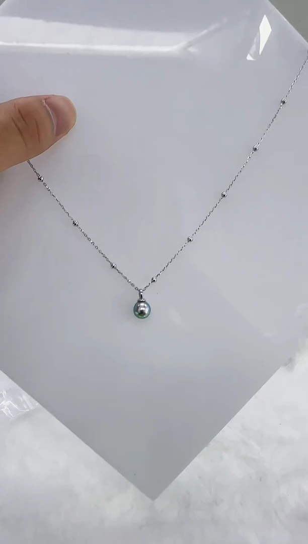 银S925镶嵌海水珍珠DA珍珠吊坠8 y406