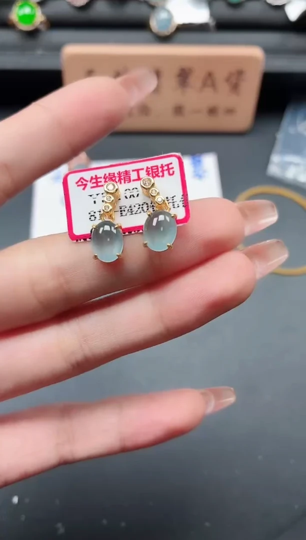 银S925镶嵌戒指翡翠111