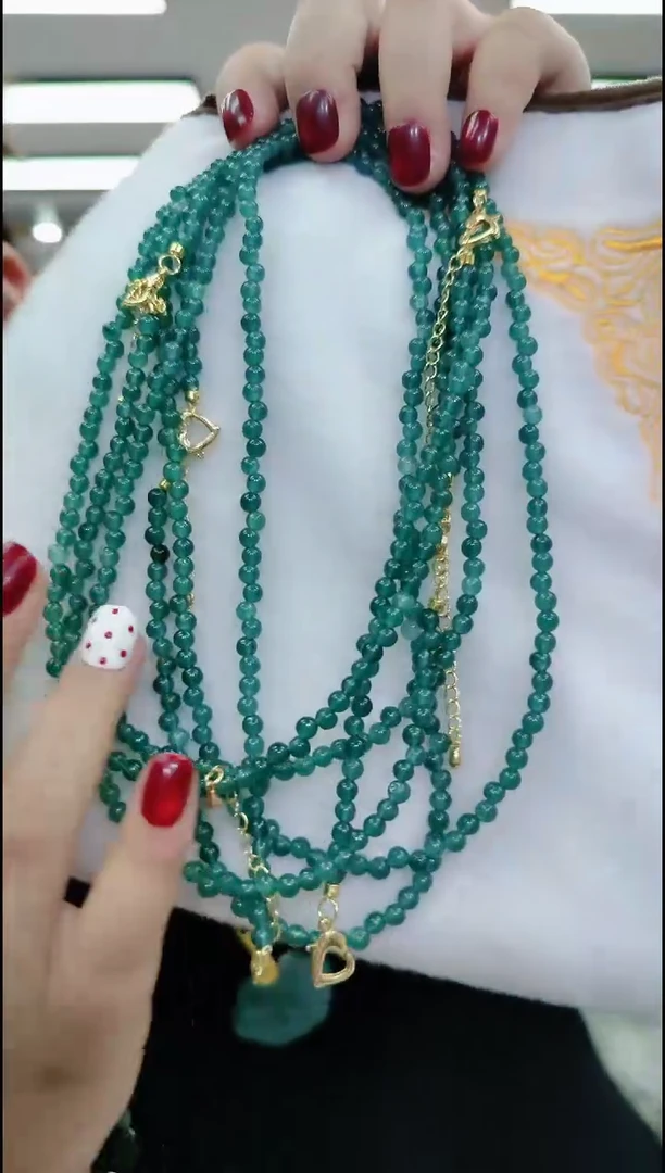 【闪购商品】翡翠颈饰未镶嵌2579 蓝水万能链