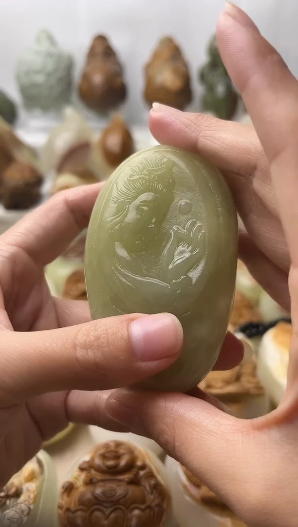 石材古青石棉纹正常不退换观音