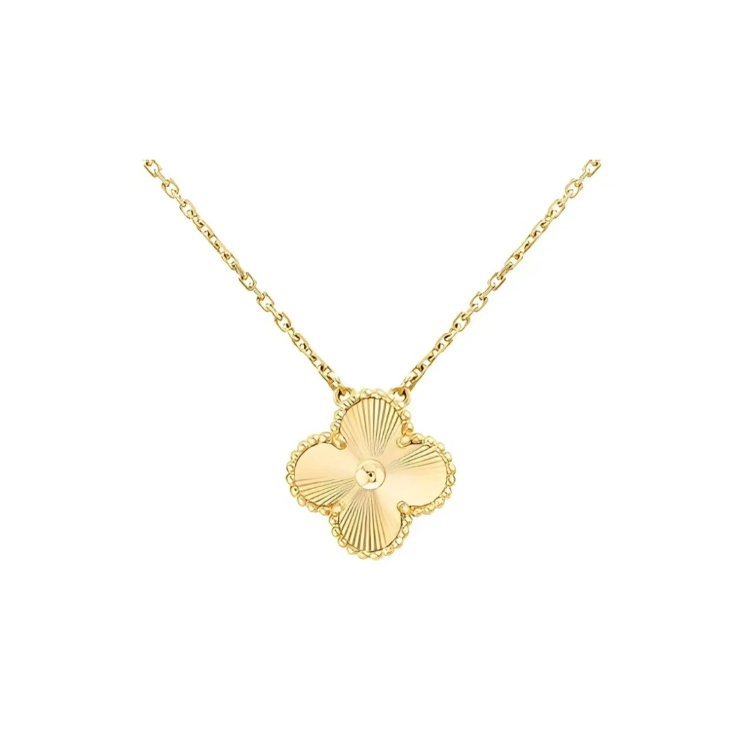 钛钢项链 X 经典镭射四叶花项链