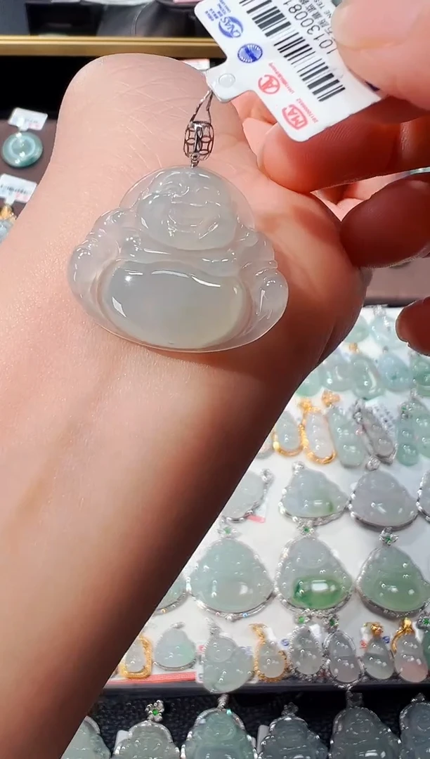 【闪购商品】翡翠吊坠(不含链)18K金镶嵌佛公吊坠813