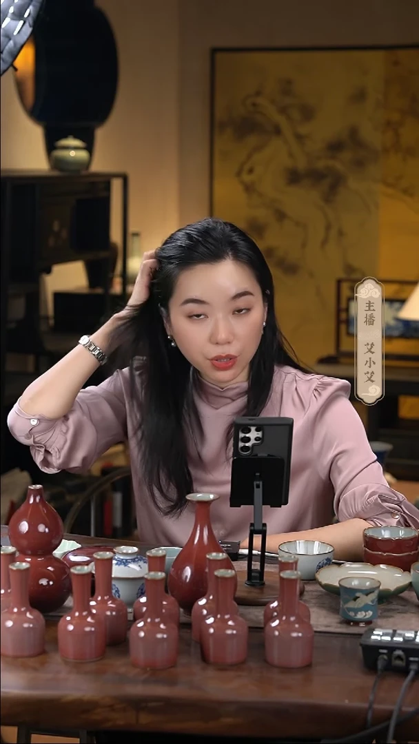 福利价 气柴窑 祭蓝 内天青 高足缸杯