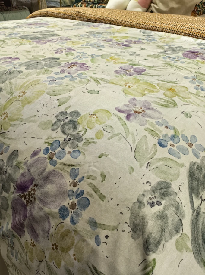 【花戒指】精选全棉数码印花被套-春日密语（绿）