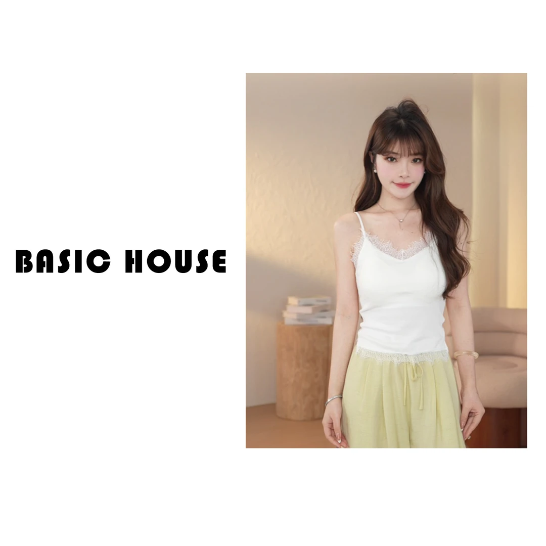 Basic House/百家好夏季新款女士百搭休闲蕾丝边防走光内搭NX360