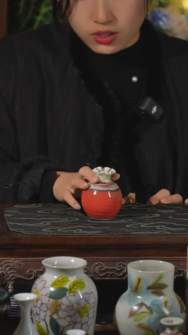 【闪购商品】摆件景镇纯手工花瓶陶瓷德