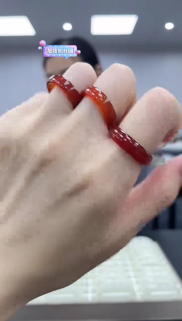 玛瑙/玉髓戒圈未镶嵌多样性拍一发一z