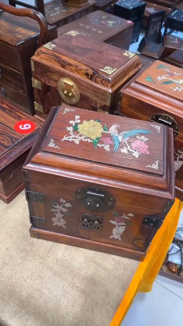 【闪购商品】贡木喜鹊登梅螺钿官箱