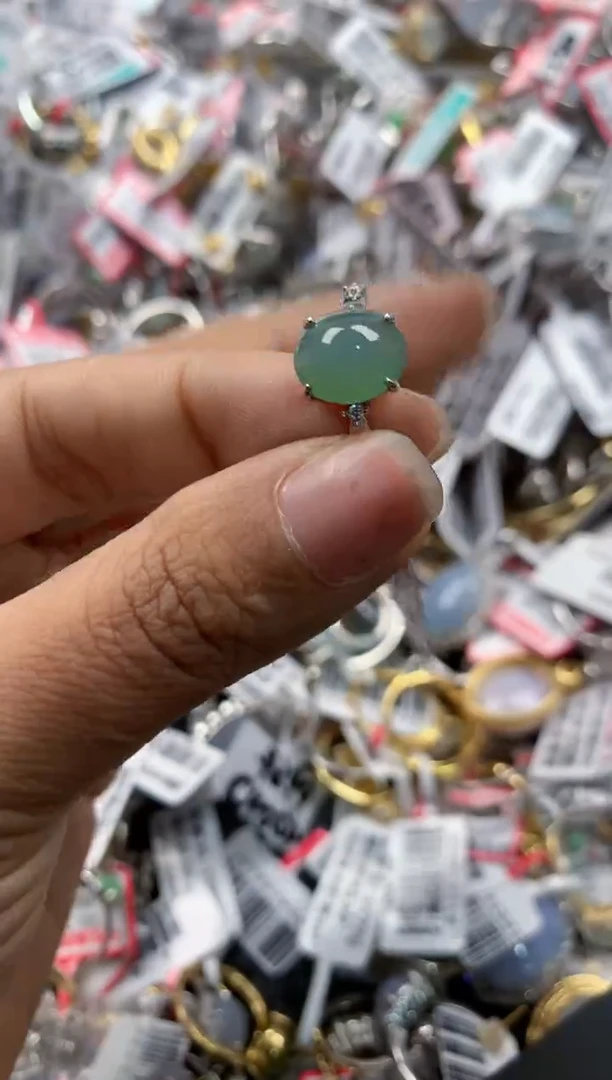 银S925镶嵌戒指翡翠17    2