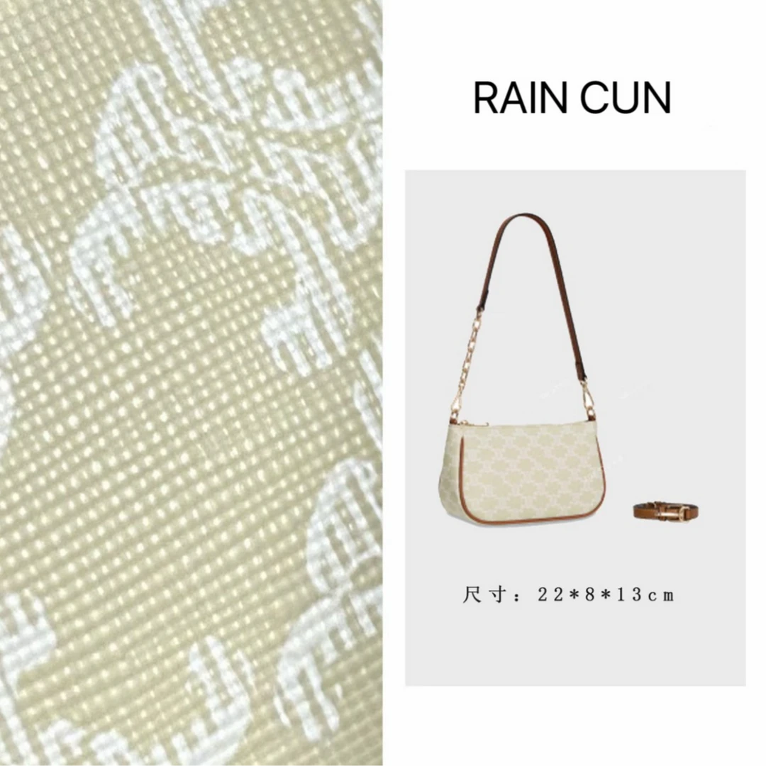 【YI CHEN】GQ-83842-抹茶绿/棕色-高定轻奢时尚百搭潮流女神包包