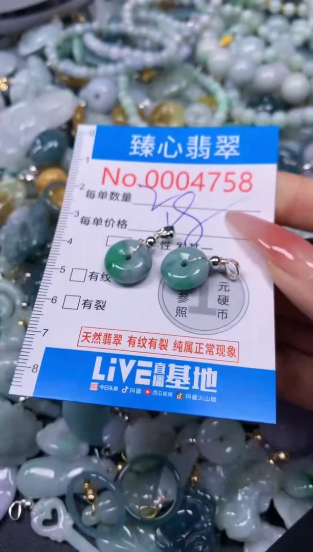 【闪购商品】翡翠颈饰未镶嵌含绳0004758