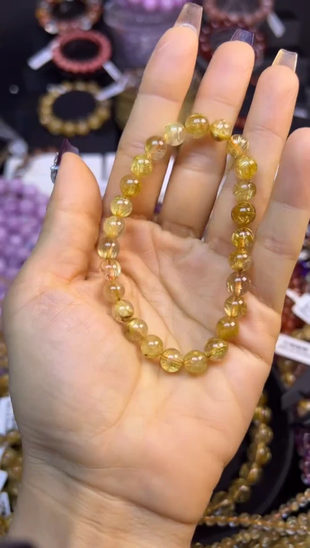 未镶嵌手串水晶金发晶7.8mm