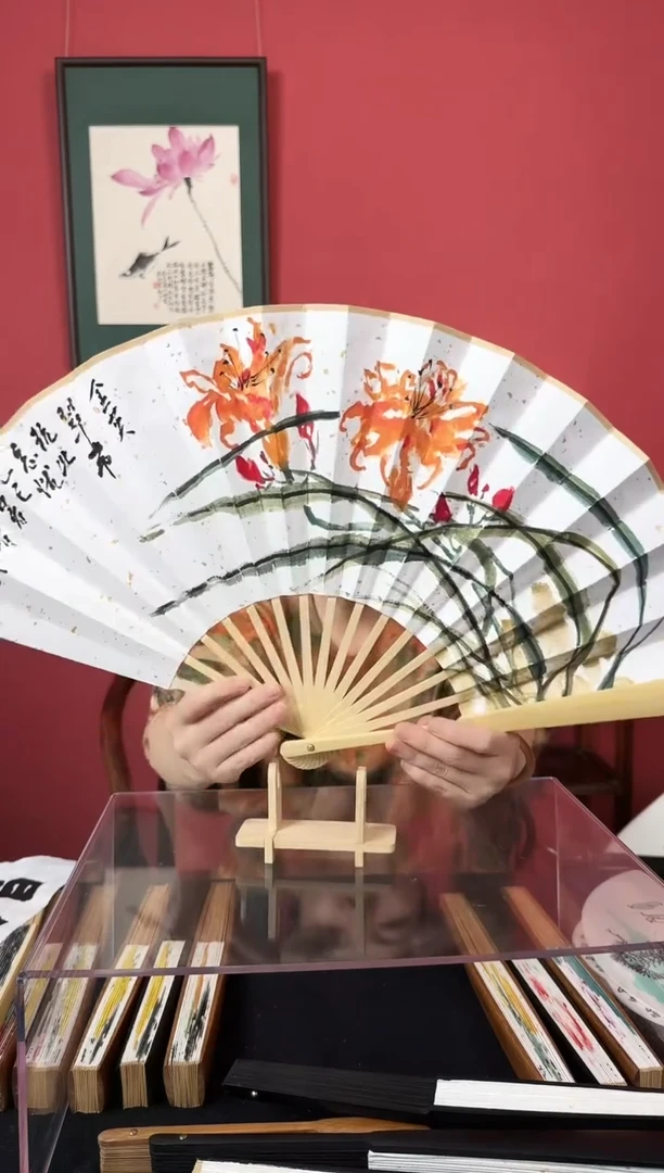 国画田青老师折扇