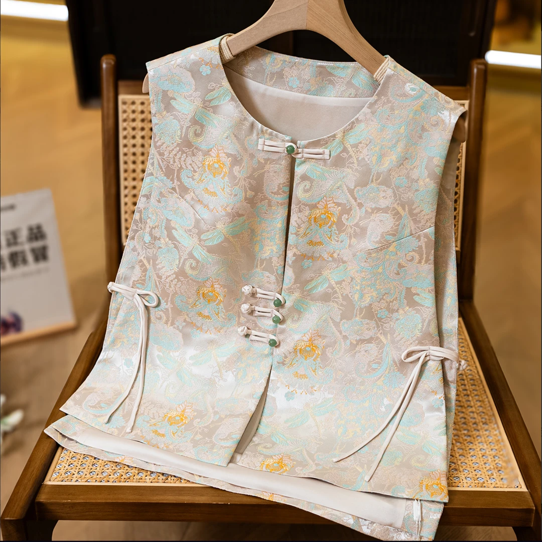 新中式旗袍马甲女背心春秋夏2025新款改良唐装国风坎肩马夹上衣