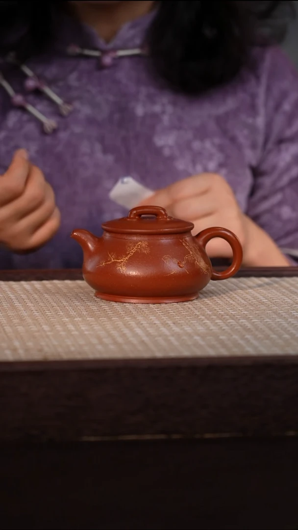 茶壶紫砂粗砂朱泥 240cc