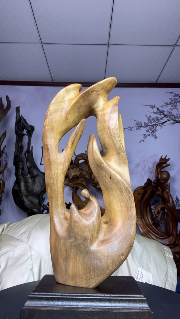 金丝楠木雕款云*金丝楠木工艺品摆件