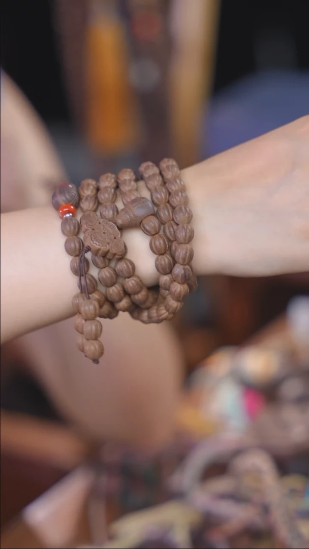 泥塑生命之光0.8  瓜珠108子念珠款式