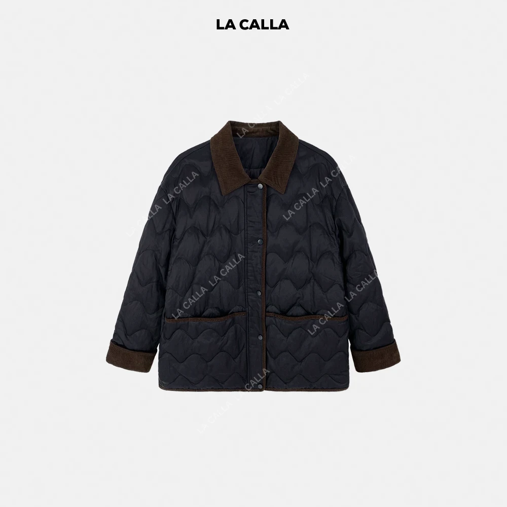 LA CALLA复古鹅绒老钱拼色外套WD25W30